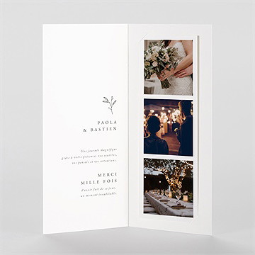 Remerciement mariage douce terracotta - Intérieur du faire-part