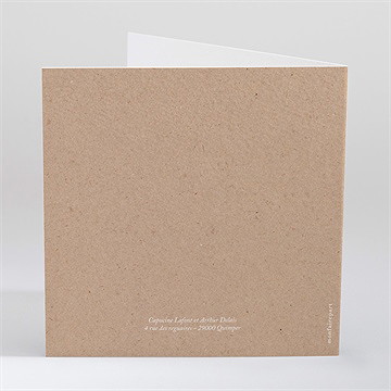 Faire-part mariage floral - Dos du faire-part