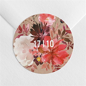 Sticker mariage floral