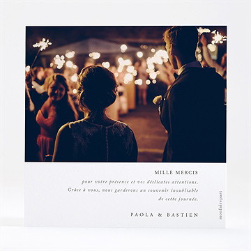 Remerciement mariage douce terracotta dorure - Dos de la carte