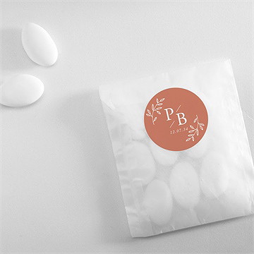 Sticker mariage douce terracotta - Mise en situation