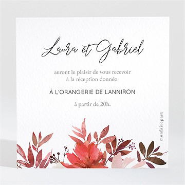 Carton d'invitation mariage bordeaux