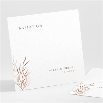 Carton d'invitation mariage l'arche