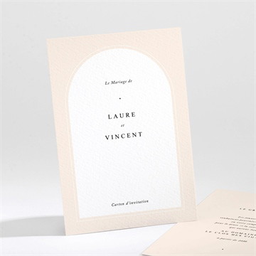 Carton d'invitation mariage volupté argent