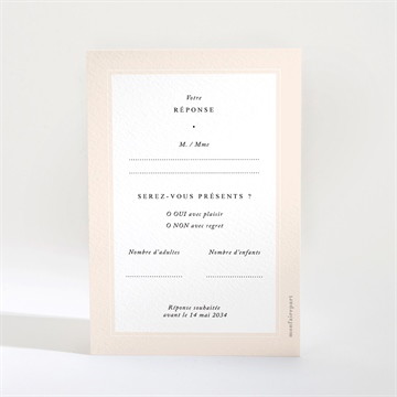 Carton réponse mariage volupté argent