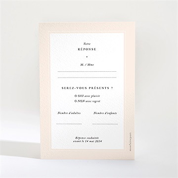 Carton réponse mariage volupté