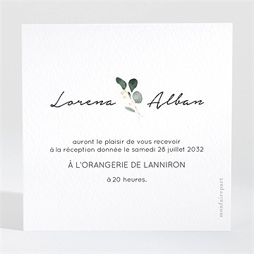 Carton d'invitation mariage pastel - Dos du carton