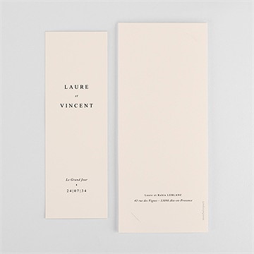 Remerciement mariage volupté - Détail de l'intérieur