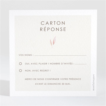 Carton réponse mariage notre lien argent