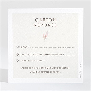 Carton réponse mariage notre lien