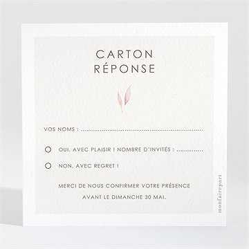 Carton réponse mariage notre lien