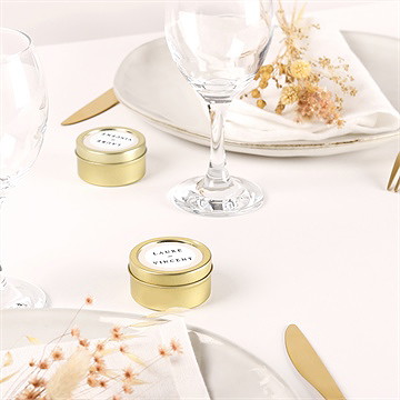 Bougie mariage volupté or - Mise en situation