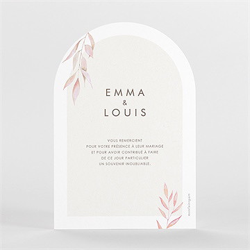 Remerciement mariage notre lien - Dos du faire-part