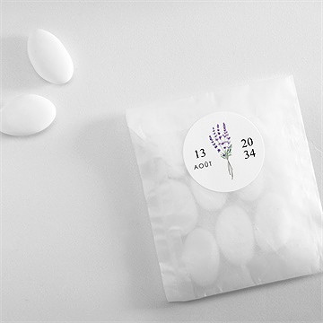 Sticker mariage lavande - Mise en situation