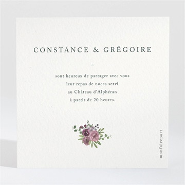 Carton d'invitation mariage vigne