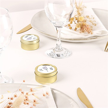 Bougie mariage lavande - Mise en situation