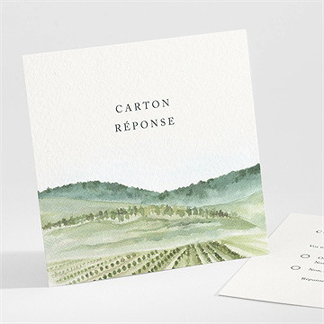 Carton réponse mariage vigne