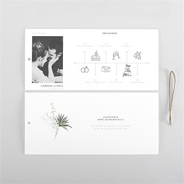 Faire-part mariage tropical - Cartes intérieures verso