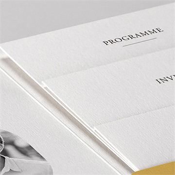 Faire-part mariage gatsby pocketfold - Détail du faire-part