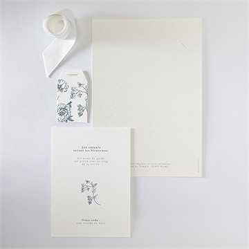 Faire-part mariage tropiques - Vue d'ensemble verso