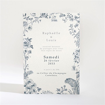Carton d'invitation mariage tropiques