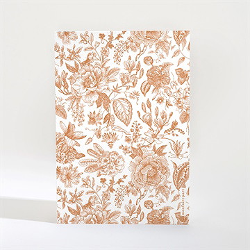 Carton d'invitation mariage passionnément - Dos du carton