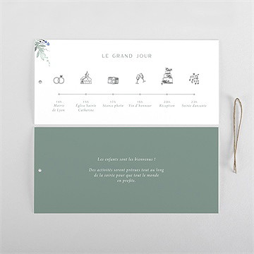 Faire-part mariage poésie aquarelle pochette duo - Cartes intérieures verso