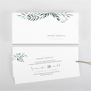 Faire-part mariage douceur du pinceau pochette - Vue d'ensemble