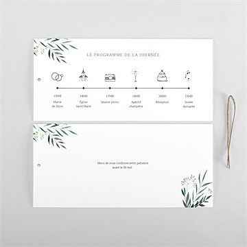 Faire-part mariage douceur du pinceau pochette - Cartes intérieures verso