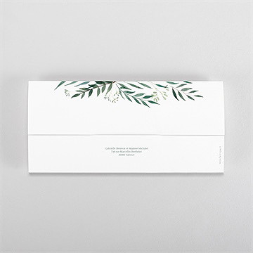 Faire-part mariage douceur du pinceau pochette - Dos du faire-part