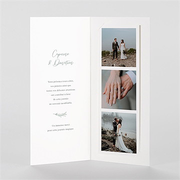 Remerciement mariage tout pour toi - Intérieur du faire-part