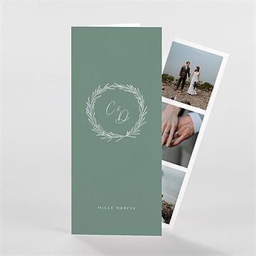 Remerciement mariage tout pour toi - Devant du faire-part