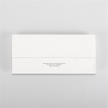 Faire-part mariage pampa pochette duo - Dos du faire-part