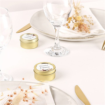 Bougie mariage pampa - Mise en situation