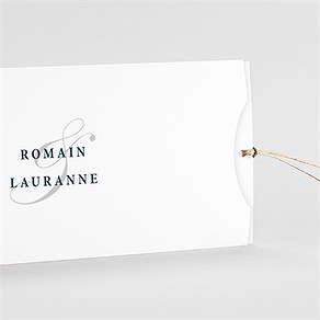 Faire-part mariage en relief pochette duo
