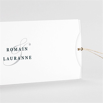 Faire-part mariage en relief pochette duo
