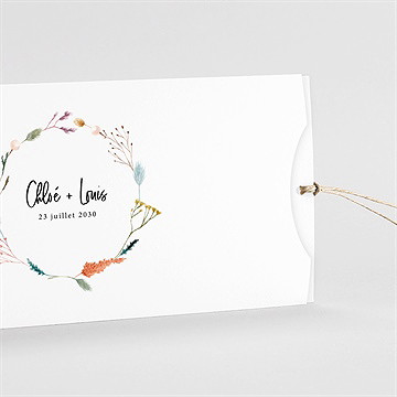Faire-part mariage art champêtre pochette duo