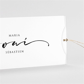 Faire-part mariage elle a dit oui pochette duo