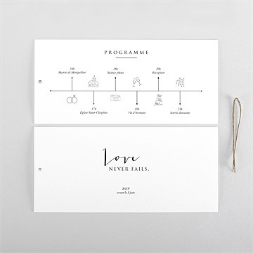 Faire-part mariage elle a dit oui pochette duo - Cartes intérieures verso