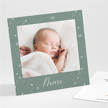 Remerciement naissance flocons de neige