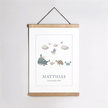 Affiche naissance mer