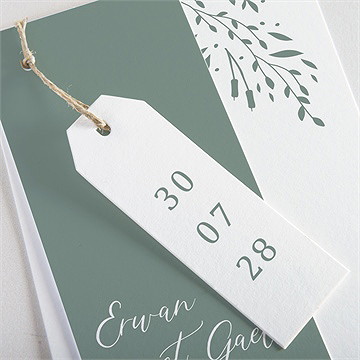 Faire-part mariage elégante poésie superposition - Détail du faire-part