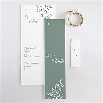 Faire-part mariage elégante poésie superposition - Vue d'ensemble