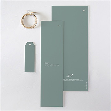 Faire-part mariage elégante poésie superposition - Dos du faire-part