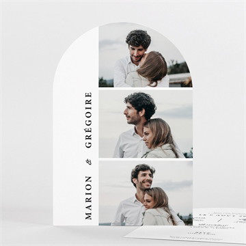 Faire-part mariage epuré arche