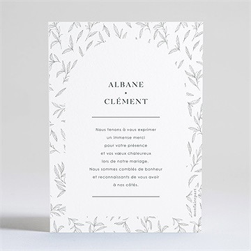 Remerciement mariage toi c'est moi - Dos de la carte