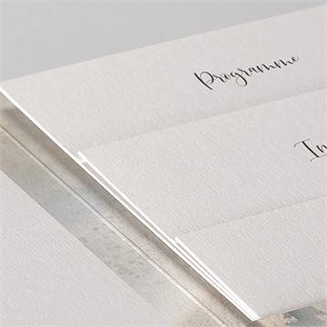 Faire-part mariage dans le sable pocketfold - Détail du faire-part