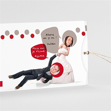 Faire-part mariage humour original pochette duo