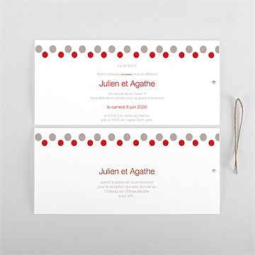 Faire-part mariage humour original pochette duo - Cartes intérieures recto