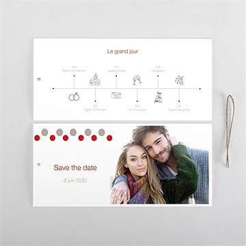 Faire-part mariage humour original pochette duo - Cartes intérieures verso